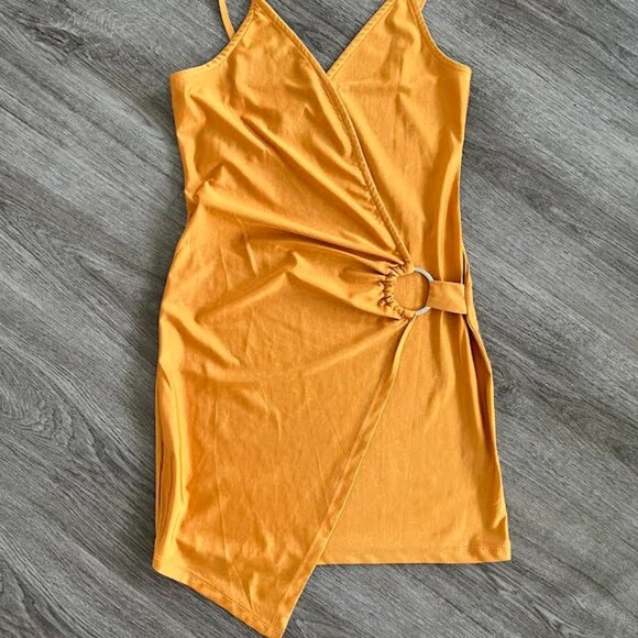 Mustard Yellow Mini Dress - Picture 1 of 2